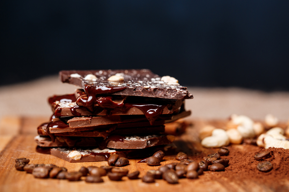 des carreaux de chocolat